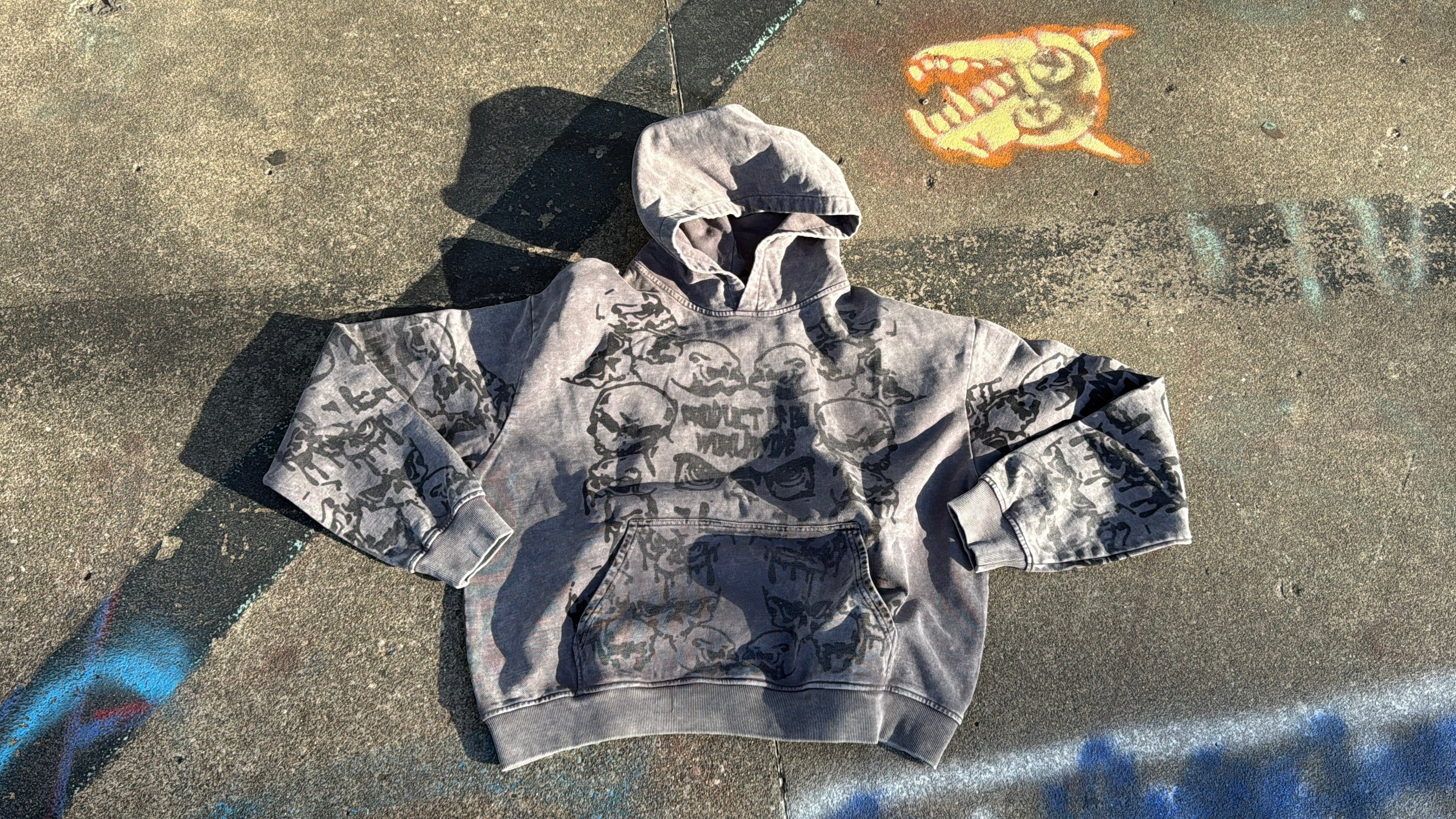 P’82 ASH GREY ‘SKULLY’ Hoodie