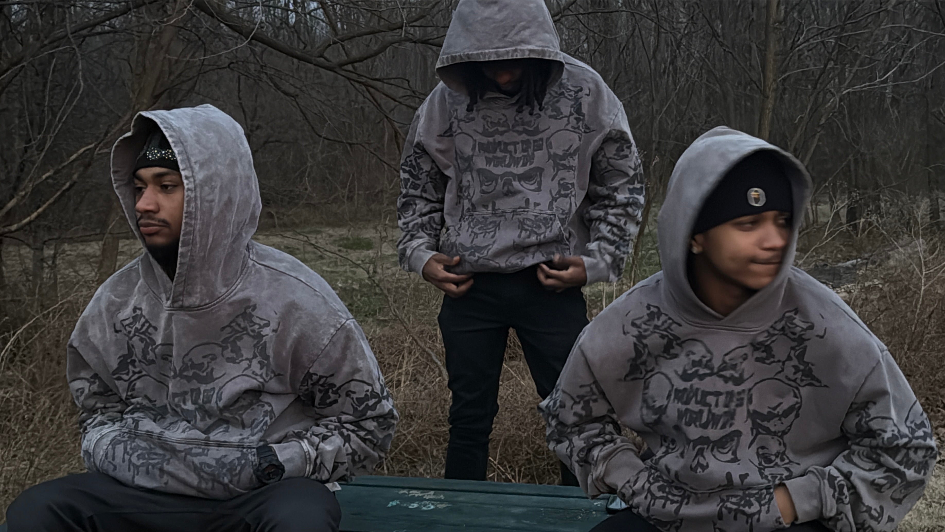 P’82 ASH GREY ‘SKULLY’ Hoodie